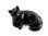 Quintessence (UK) "Merlin" - Black, Handcrafted Stone Cat