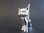 Ring Holder - Silver Plated-Satin Finish Cat - Bobble Head