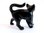 Miniature Porcelain, Hand Painted Black Cat-Kitten