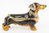 Dachshund Jewelled Dog Trinket Box or Figurine Chocolate/Tan