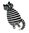 Abstract Cat Brooch Blk Silver Stripes Green Eyes Appr 5.5cmH