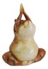 Yoga Cat Figurine, Meditating Ginger/Brown 12cm High