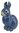 Rabbit Figurine - Ceramic Blue