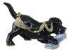 Labrador Pup with blanket Dog Jewelled Box or Figurine Black