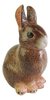 Rabbit Figurine - Ceramic Brown approx 8cm High