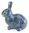 Rabbit Figurine - Ceramic Blue - Crouching