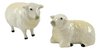 Porcelain Miniature Set 2 Sheep Figurine