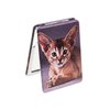 Cat Mirror Compact - Abyssinian Image both sides Magnified