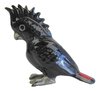 Miniature Ceramic Cockatoo - Black Bird Figurine